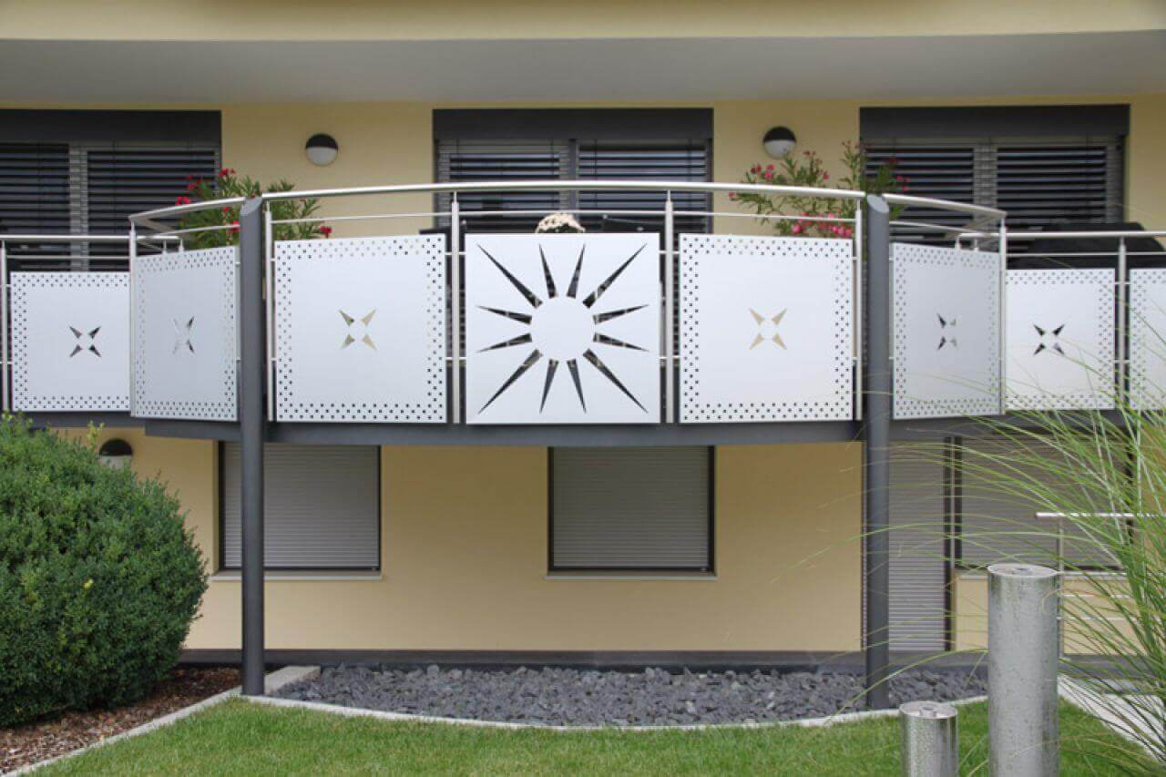 Design Lochblech aus Edelstahl, Aluminium, verzinkt für Balkon